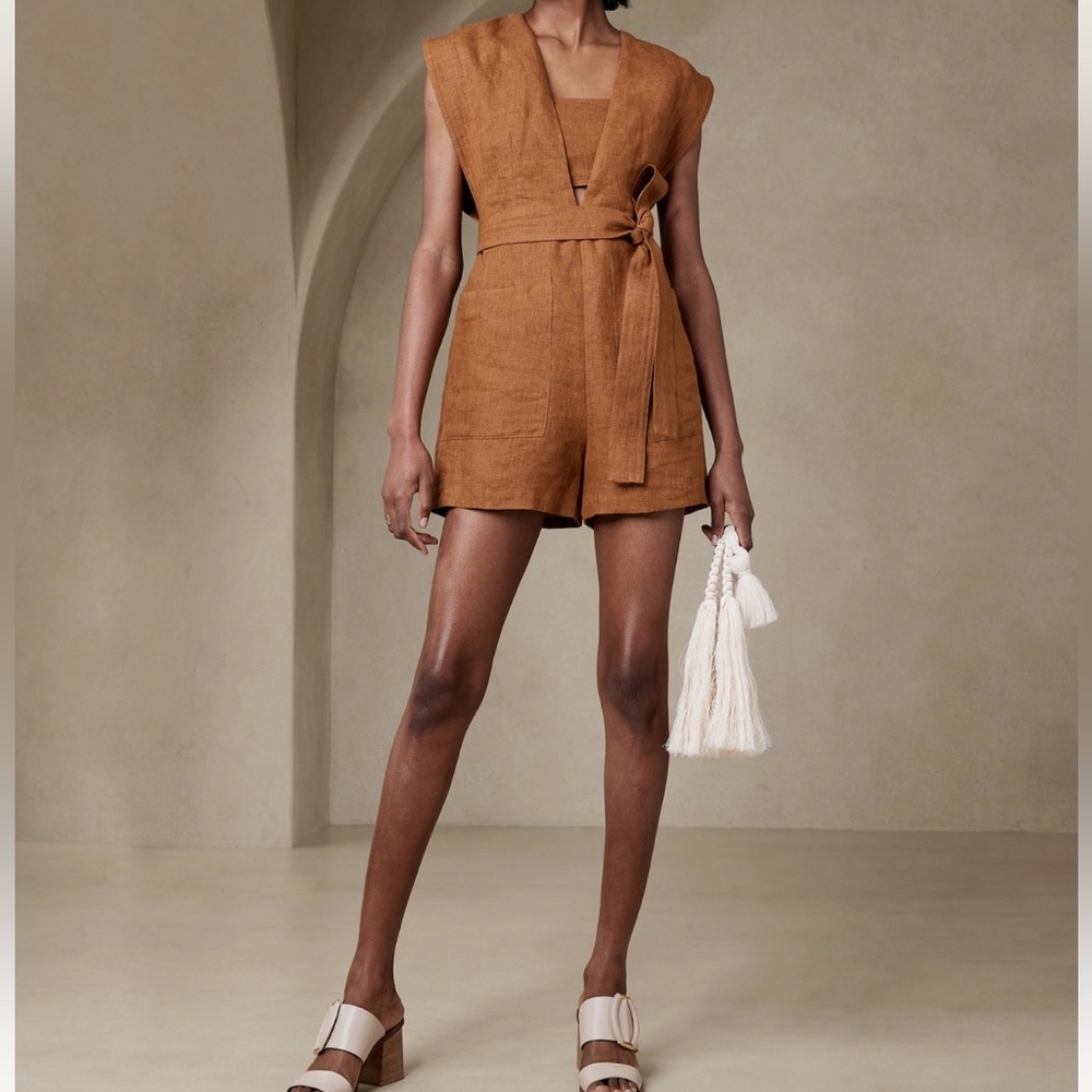 Banana Republic Maxine Linen Romper Set